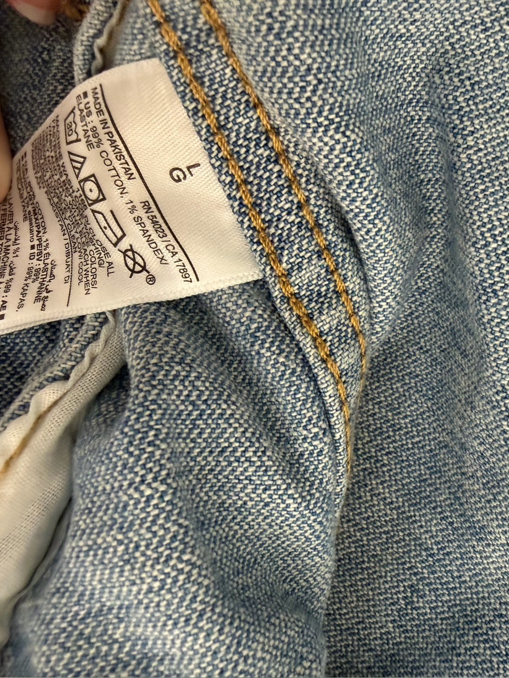 Old navy NWT light wash denim jacket LG classic fall staple casual layering - Picture 7 of 8